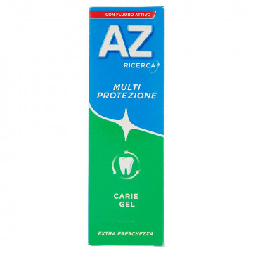 AZ Ricerca Dentifricio con Fluoro Attivo Multi Protezione Carie Gel,  75 Ml