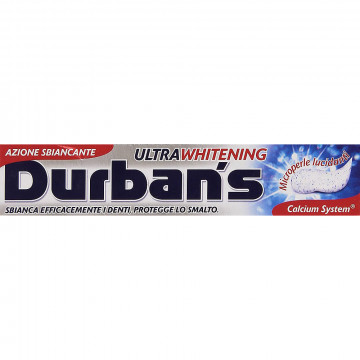 Durban's Dentifricio Ultra Whitening, Sbiancare Efficacemente I Denti, Protegge lo Smalto,  75 Ml