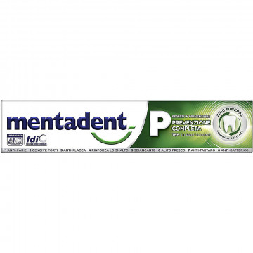 Mentadent P Prevenzione Completa Dentifricio per una Bocca Sana con Antibatterico,  75 Ml