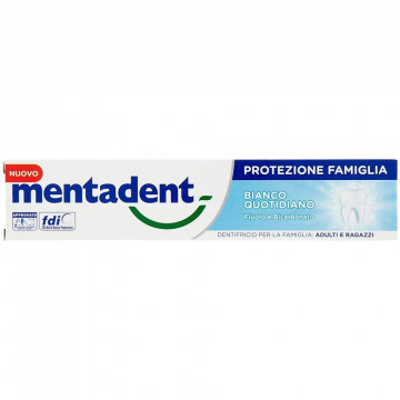 Mentadent Dentifricio Protezione Famiglia Bianco Quotidiano,  75 Ml