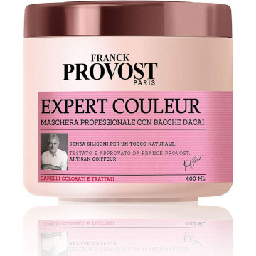 Franck Provost Maschera Professionale Expert Couleur, Maschera con Bacche D'Acai per Capelli Colorati e Trattati,  400 Ml