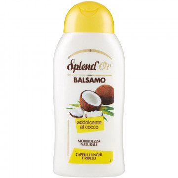 Splend'Or - Balsamo, Addolcente Al Cocco, Morbidezza Naturale, Per Capelli Lunghi E Ribelli,  300 Ml