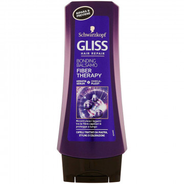 Testanera Gliss Balsamo Fiber Therapy, per capelli tratti da piastra, styling o colorazione,  200 Ml