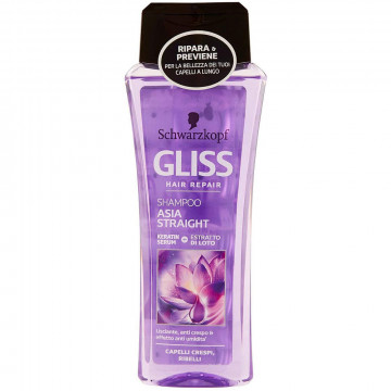 Testanera Gliss Shampoo Asia Straight, per capelli crespi e ribelli,  250 Ml