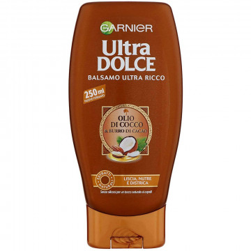 Garnier Ultra Dolce Balsamo ultra ricco, All'olio di cocco e burro di cacao, 250 Ml