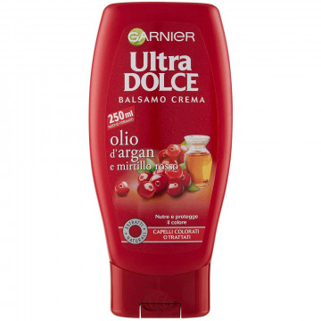 Garnier Balsamo Crema Olio d'Argan e Mirtillo Rosso Per Capelli Colorati, 250 Ml