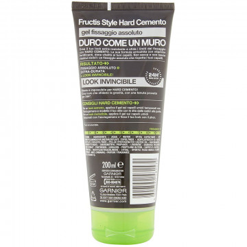 Garnier Fructis Hard Cemento Gel Fissaggio Assoluto,  200 Ml