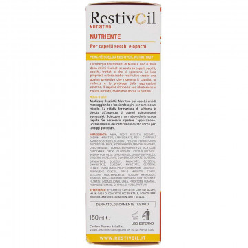 Restivoil Olio Shampoo per Capelli Anticaduta e Rinforzante Nutritivo,  150 Ml