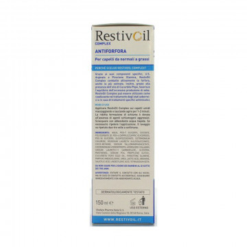 RestivOil Complex Shampoo Antiforfora per Capelli Olio Fisiologico con Azione Antiseborroica e Anti Prurito, 250 Ml