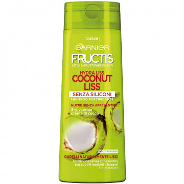 Garnier Fructis Hydra liss coconut liss shampoo capelli lisci,  250 Ml