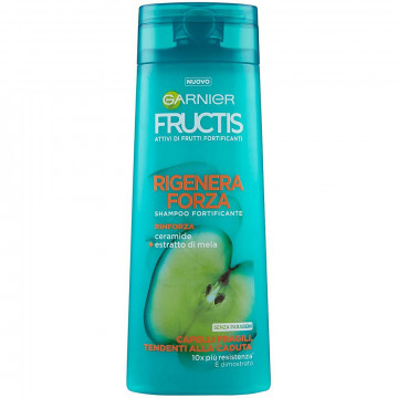 Garnier Fructis Rigenera Forza Shampoo per Capelli Fragili Tendenti alla Caduta,  250Ml