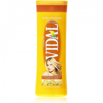 Vidal Shampoo Nutri & Rigenera, Capelli Secchi o Danneggiati,  250 Ml