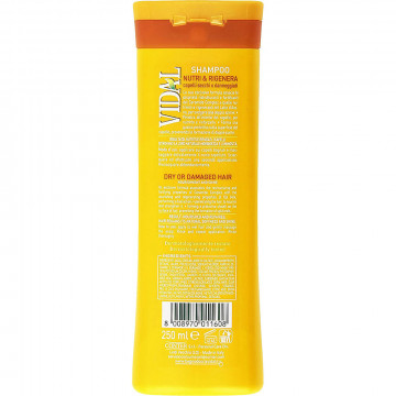 Vidal Shampoo Nutri & Rigenera, Capelli Secchi o Danneggiati,  250 Ml