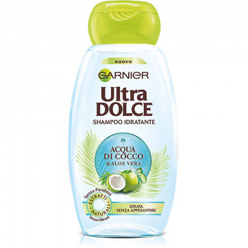 Garnier Ultra Dolce Acqua di Cocco e Aloe Vera Shampoo idratante, 300 Ml