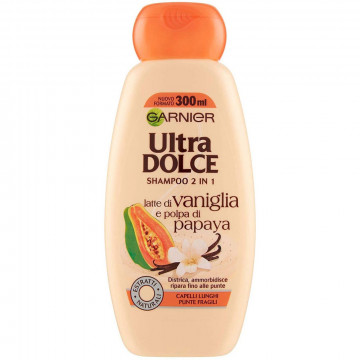 Garnier Ultra Dolce Shampoo Vaniglia Papaya, 300Ml