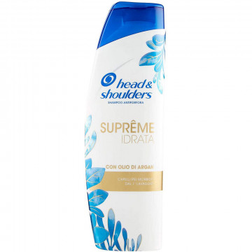 Head & Shoulders Shampoo Antiforfora Suprême Idrata, con Olio di Argan, con Ingredienti Sublimatori, 225 Ml