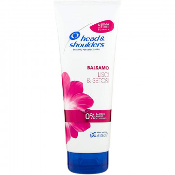 Head & Shoulders Lisci e Setosi Balsamo per Cute e Capelli, 220 Ml