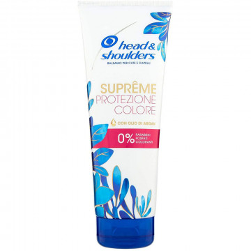 Head & Shoulders Supreme Protezione Colore Balsamo per Cute e Capelli con Olio di Argan, 220 Ml