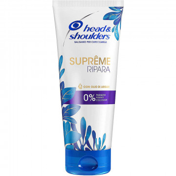 Head & Shoulders Supreme Ripara Balsamo per Cute e Capelli con Olio di Argan, 220 Ml