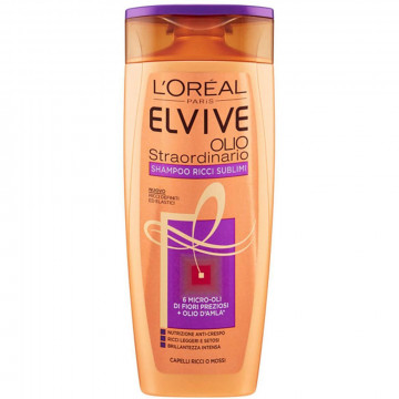 L'Oreal Elvive Olio straordinario shampoo ricci sublimi capelli ricci o mossi, 250 Ml