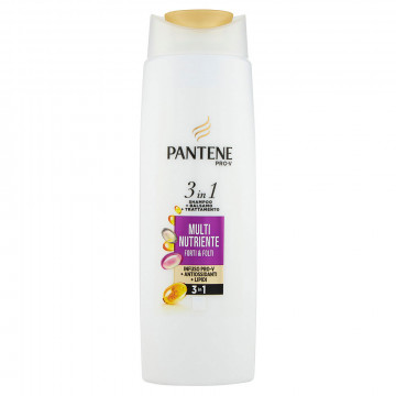 Pantene Pro-V 3in1 Shampoo Balsamo Trattamento Multi Nutriente Forti & Folti, 225 Ml