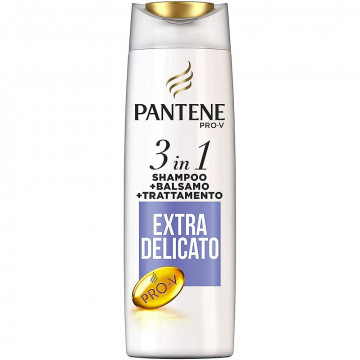 Pantene Pro-V 3 in 1 Extra Delicato Shampoo Balsamo e Intensivo, 225 Ml