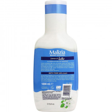 Malizia Bagno Schiuma, Crema di Latte, 1000 Ml