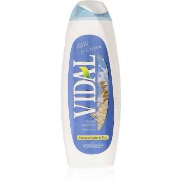 Vidal Milk & Cream Bagno Nutriente Avena e Latte di Riso, 500 Ml