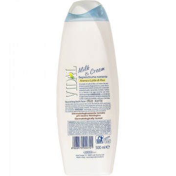 Vidal Milk & Cream Bagno Nutriente Avena e Latte di Riso, 500 Ml