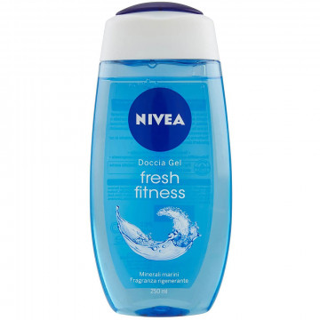 Nivea Doccia Gel Fresh Fitness, Bagnoschiuma Minerali Marini e Fragranza Rigenerante, 250 Ml