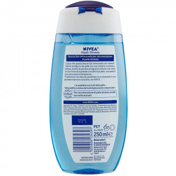 Nivea Doccia Gel Fresh Fitness, Bagnoschiuma Minerali Marini e Fragranza Rigenerante, 250 Ml