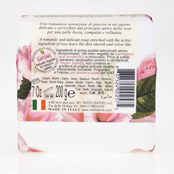 Marsiglia Toscano Nesti Dante Triple Milled Vegetal Soap Rosa Centifolia, 200 Gr