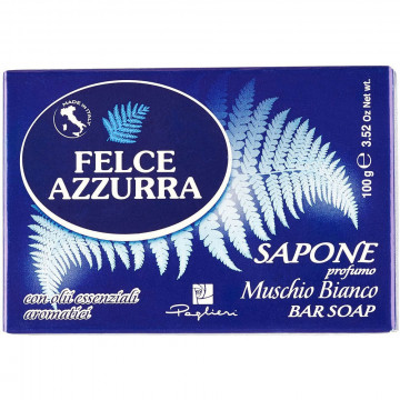 Felce Azzurra Sapone fragranza di Muschio Bianco, 100 Gr