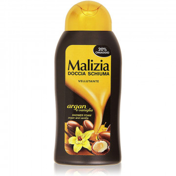 Malizia Doccia Schiuma, Vellutante Argan e Vaniglia, 300 Ml