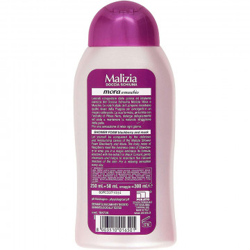 Malizia  Doccia Schiuma, Avvolgente, Mora e Muschio, 300 Ml