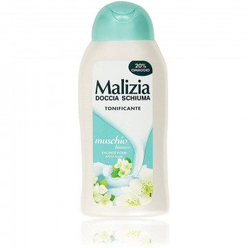 Malizia Doccia Schiuma Tonificante, Muschio Bianco, 300 Ml