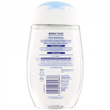 Nivea Baby Dolce 6 Delicato Olio Nutriente e Idratante per Bambini, 200 Ml