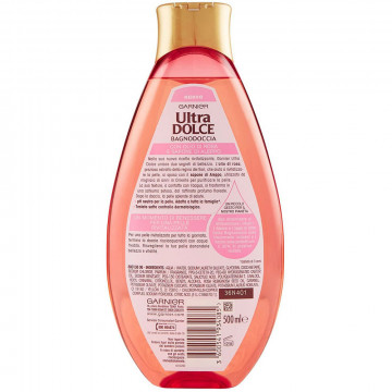 Garnier Ultra Dolce Olio Di Rosa e Sapone di Aleppo Bagnodoccia Ultra Delicato Pelle Idratata, 500 Ml