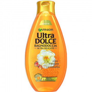 Garnier Bagnodoccia Ultra Dolce, Bagnodoccia Idratante e Addolcente, Olio d'Argan e Camelia, 500 Ml