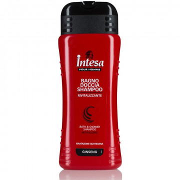 Intesa Pour Homme Bagno Doccia Shampoo, Rivitalizzante, Idratazione Quotidiana, Ginseng, 500 Ml