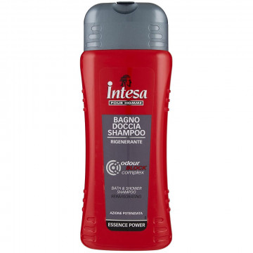 Intesa Pour Homme Bagno Doccia Shampoo Odour Block Complex Rigenerante , 500 Ml