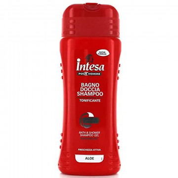 Intesa pour Homme Bagno Doccia Schiuma Uomo tonificante all'Aloe, 500 Ml