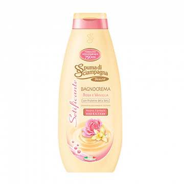 Spuma di Sciampagna Bagnocrema Setificante Rosa e Vaniglia, 500 Ml