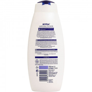 Nivea Bagno Crema Cashmere Moments con Estratti di Cashmere e Sensuale Fragranza di Fiori di Orchidea, 750 Ml