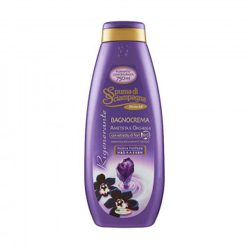 Spuma di Sciampagna Rigenerante Bagnocrema Ametista e Orchidea, 750 Ml