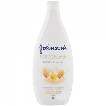 Johnson's Bagno Schiuma Soft&NourishIdratante all'olio di Mandarle, 750 Ml