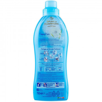 Spuma Di Sciampagna Ammorbidente Concentrato Fresco Puro 30 Lavaggi , 750 Ml