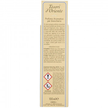 Tesori D'oriente Profumo Aromatico per Biancheria Ambra & Argan, 100 Ml