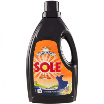 Sole Detersivo per Bucato in Lavatrice e a Mano Capi Scuri con Formula Salvanero Lana e Delicati 16 Lavaggi, 1000 Ml