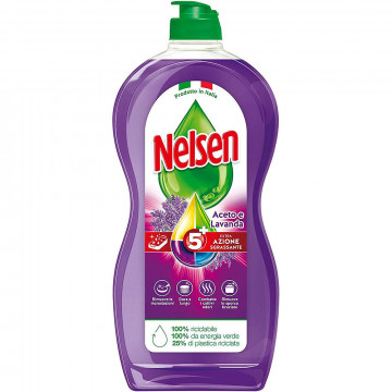 Nelsen Aceto Bianco E Lavanda Detersivo Per Piatti A Mano, 900 Ml